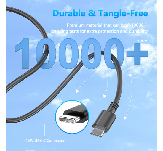 Зарядное устройство NATNO 45 Вт Type C USB C для ноутбука Acer Chromebook, HP Chromebook (my-17256)