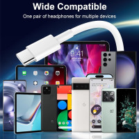 Навушники USB C, провідні Type C CELLWORLD ER0517-549 із вбудованим мікрофоном (my-4330)