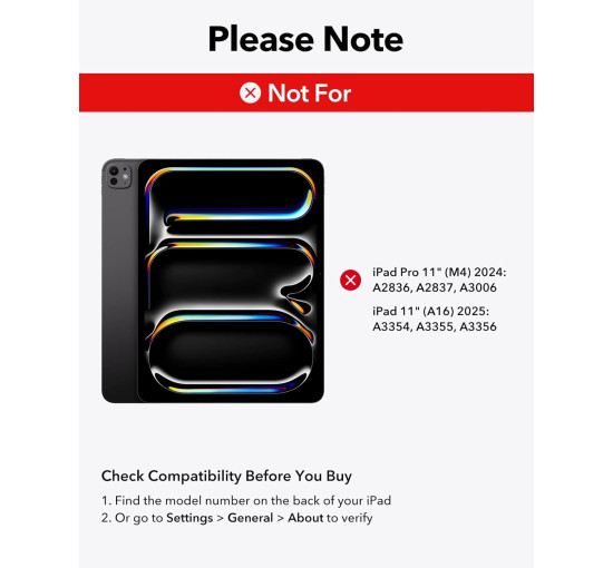 Чохол ESR 6B012 для iPad Air 11 дюймів з клавіатурою (M3/M2, 2025/2024), iPad Pro 11 чорний (my-18028)