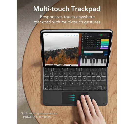 Чохол ESR 6B012 для iPad Air 11 дюймів з клавіатурою (M3/M2, 2025/2024), iPad Pro 11 чорний (my-18028)