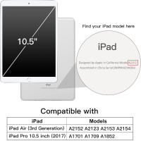 Чохол для iPad Air 3 (модель 2019 року, 3-е покоління, 10,5 дюйма) та iPad Pro 10.5 (2017) JETech 3052N, темно-сірий (my-15333)