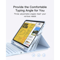 Чохол Inateck з клавіатурою для iPad 10-го покоління (2022)/11-го покоління (A16) (2025) (11 дюймів) з олівцем, KB04002, синій (my-17032)