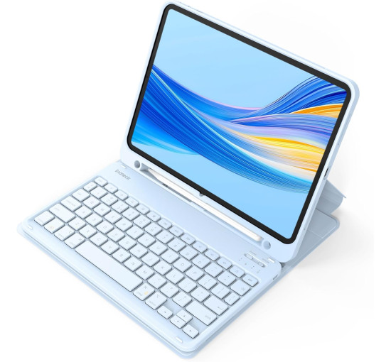 Чохол Inateck з клавіатурою для iPad 10-го покоління (2022)/11-го покоління (A16) (2025) (11 дюймів) з олівцем, KB04002, синій (my-17032)