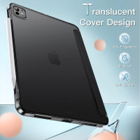 Чохол JETech для iPad Pro 13 дюймів M4 (2024) висота 28 см, ширина 21.3 см, твердий чохол-накладка Smart Cover з функцією автоматичного пробудження/сну, чорний (my-15337)