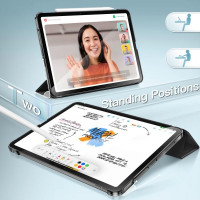 Чохол JETech для iPad Pro 13 дюймів M4 (2024) висота 28 см, ширина 21.3 см, твердий чохол-накладка Smart Cover з функцією автоматичного пробудження/сну, чорний (my-15337)