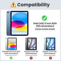 Чохол MoKo для нового iPad (A16) 11-го покоління, висота 25 см, ширина 18 см, чохол для iPad 11 дюймів/10,9 дюймів, підтримка Touch ID, світло-жовтий (my-15334)