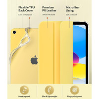 Чохол MoKo для нового iPad (A16) 11-го покоління, висота 25 см, ширина 18 см, чохол для iPad 11 дюймів/10,9 дюймів, підтримка Touch ID, світло-жовтий (my-15334)