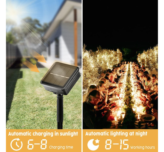 Cветодиодных гирлянд Hangyiwei Outdoor Solar Outdoor, 8 режимов IP65 (my-4335)
