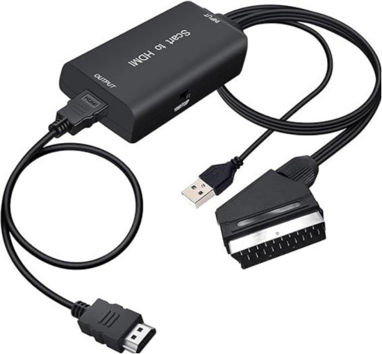 Конвертер AMANKA Scart в HDMI аудіо-відео адаптер 1080P з кабелем HDMI (my-4098)