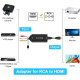 Адаптер AMANKA RCA-HDMI, перетворювач AV-HDMI з кабелем RCA та кабелем HDMI, HD 1080P (my-12047)