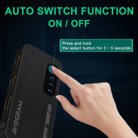 Автоматичний селекторний концентратор перемикач HDMI Switcher 2 в 1 AVIDGRAM AG5SW21S (my-4109)