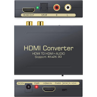 HDMI аудіо конвертер 2160P HDMI HDMI+Optical 4Kx2K 3D PROZOR 4K (my-12048)