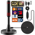 Антенна комнатная Sufubyte DVB-T/DVB-T2 с усилителемHDTV-антенна для телевизоров, большой радиус действия и приём на 360°, с магнитным основанием (my-17208)