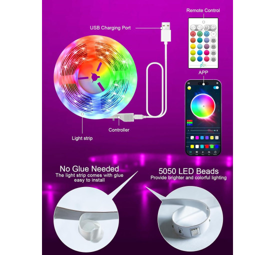 Світлодіодне підсвічування GIPOYENT для телевізора з діагоналлю 45-75 дюймів (my-18090)