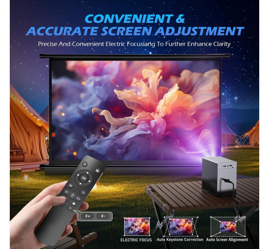 Міні портативний 4K-проектор Ctalyn TY265 3840 x 2160 сірий (my-18135)