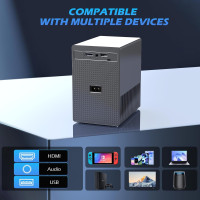 Мини портативный 4K-проектор Ctalyn TY265 3840 x 2160 серый (my-18135)