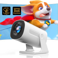 Мини-проектор Bluetooth с поддержкой 1080P Full HD AKIYO O3, 200 ANSI-люмен, угол 270°, 4K-проектор для домашнего кинотеатра (my-15219)