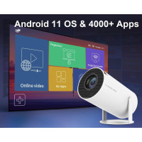 Мини-проектор Magcubic 4K 5G WiFi 6 Bluetooth 5.0 720P Native 200ANSI 8000L с поворотом на 180° для телефона, белый (my-15179)
