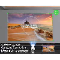 Міні-проектор Magcubic 4K WiFi 6G 5G Bluetooth 5.0 720P Native 200ANSI 8000L з поворотом на 180° для телефону, білий (my-15179)