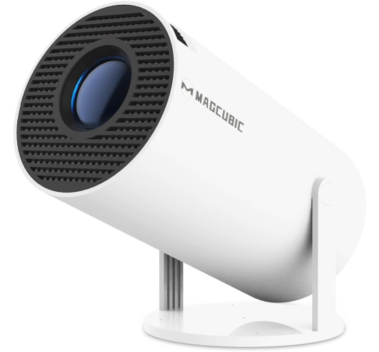 Мини-проектор Magcubic 4K 5G WiFi 6 Bluetooth 5.0 720P Native 200ANSI 8000L с поворотом на 180° для телефона, белый (my-15179)