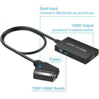 Конвертер Scart U-Scart01 на HDMI 720P/1080P для Xbox PS3 VHS STB (my-4339)