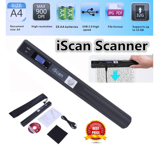 Бездротовий ручний сканер Microware iScan s001 LCD 900dpi (my-3073)