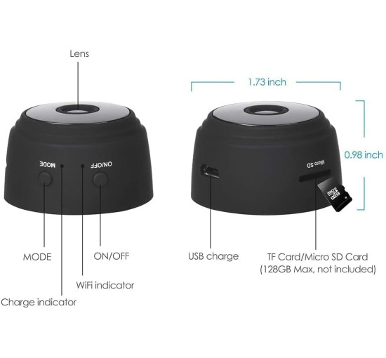 Міні-камера відеоспостереження Generic FDA MASK 95 Wi-Fi бездротова (my-3111)