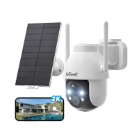 Аккумуляторная камера видеонаблюдения на солнечной батарее и панелью ieGeek ZY-C2 3MP IP65, батарея 5200mAh (my-7062)