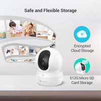Внутренняя Wi-Fi-камера EZVIZ CP1 Pro 2mp с приложением, ночное видение, обнаружение человека, звука, автоматическое слежение (my-7058)