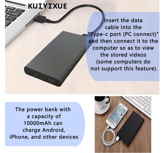 Портативная мобильная скрытая камера с питанием от аккумулятора KUIYIXUE K6 (my-18137)