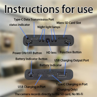Портативна мобільна прихована камера з живленням від акумулятора KUIYIXUE K6 (my-18137)