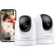 Внутренняя камера Cinnado D1 видеонаблюдения 2K, видео-радионяня с Wi-Fi-камерой 2,4G и аудио, сирена, ночное видение для дома (my-040)