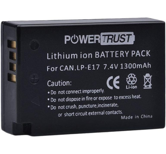 2 акумулятори LP-E17 1300 мАг із зарядним пристроєм для фотоапаратів Canon (my-18163)