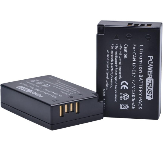 2 акумулятори LP-E17 1300 мАг із зарядним пристроєм для фотоапаратів Canon (my-18163)