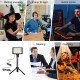 Комплект из 2 светодиодных видеоламп, USB-светильники с регулируемой яркостью 5600K, мини-штативом и цветными фильтрами для съемки, записи видео и трансляции игр (my-17006)