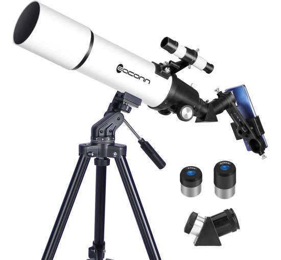 Компактный портативный телескоп-рефрактор EACONN LMK17 с апертурой 80 мм и 600 мм (my-2020)