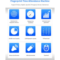 Пристрій для перевірки відбитків пальців сканер Luqeeg Time Clock (my-094)