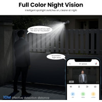 Беспроводная наружная камера с солнечной батареей 2K AOQEE S1 белый (my-17216)