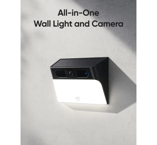 Сонячна камера безпеки Eufy Security Solar Wall Light Cam S120 Бездротовий відкритий, камера 2K (my-18013)