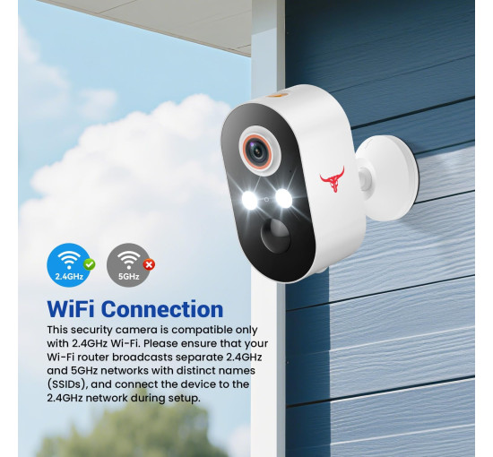 Бездротова камера відеоспостереження 1080 ClipBlur M9 кольорове нічне бачення (my-18117)