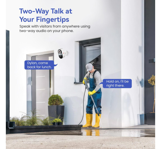 Бездротова камера відеоспостереження 1080 ClipBlur M9 кольорове нічне бачення (my-18117)