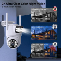 Наружная WiFi-камера наблюдения BEENOZO с двойным объективом 4K 8MP (my-4238)