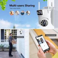 Наружная WiFi-камера наблюдения BEENOZO с двойным объективом 4K 8MP (my-4238)