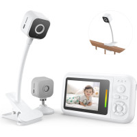 Радионяня с камерой 1080P NUOTUN ABS-62 и функцией ночного видения с креплением и держателем для кроватки (my-18031)