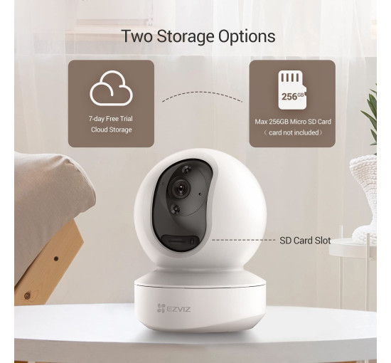 Умная домашняя WiFi-камера видеонаблюдения с датчиком движения EZVIZ CS-TY1 (1080P) Двусторонняя связь, Интеллектуальное слежение (my-17217)