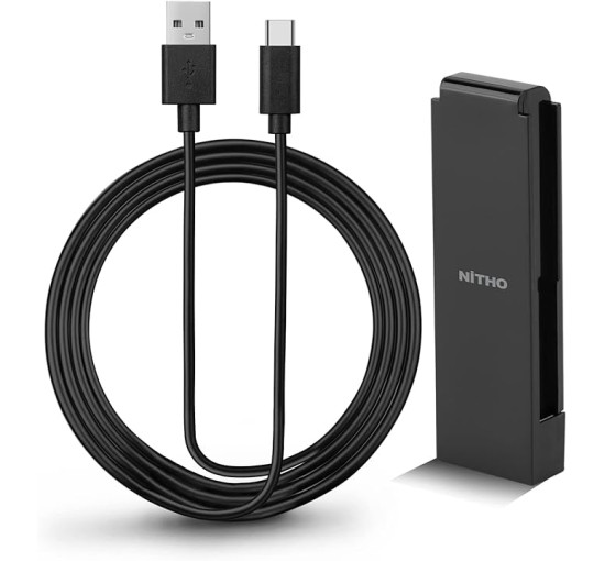 Зарядна рукоятка, тримач для заряджання Nitho Joy-Con для Nintendo Switch, кабель 4 м USB + Type-C (my-1069)