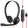 Гарнітура з мікрофоном та шумозаглушенням NUBWO HW02 +USB, колір чорний (my-1071)