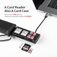 Високошвидкісний пристрій для читання SD-карт PGYTECH CreateMate USB 3.1 Type-C Чохол-тримач для SD/TF-карт (my-1045)