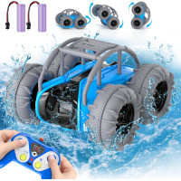 Автомобіль-амфібія з дистанційним керуванням MaxTronic QX012 для хлопчиків та дівчаток від 3 до 12 років блакитний (my-1115)