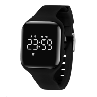 Дитячий цифровий спортивний годинник Alps T15E, фітнес-годинник з секундоміром, будильником, водонепроникний, чорний (my-9105)